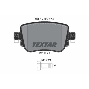 TEXTAR Sada brzdových platničiek kotúčovej brzdy 2511001