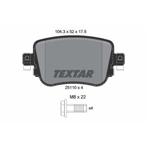 TEXTAR Sada brzdových platničiek kotúčovej brzdy 2511003