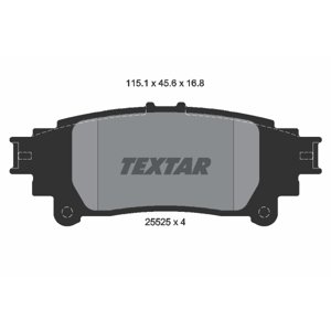 TEXTAR Sada brzdových platničiek kotúčovej brzdy 2552501