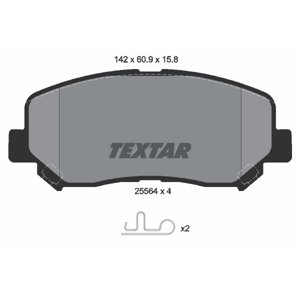 TEXTAR Sada brzdových platničiek kotúčovej brzdy 2556401