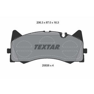 TEXTAR Sada brzdových platničiek kotúčovej brzdy 2583801