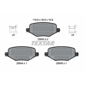 TEXTAR Sada brzdových platničiek kotúčovej brzdy 2584301
