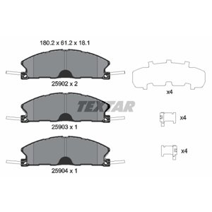 TEXTAR Sada brzdových platničiek kotúčovej brzdy 2590201