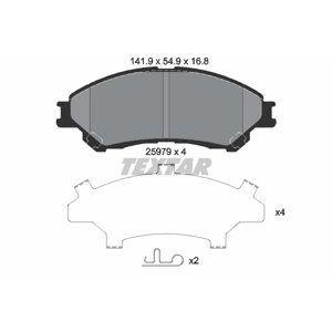 TEXTAR Sada brzdových platničiek kotúčovej brzdy 2597901