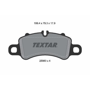 TEXTAR Sada brzdových platničiek kotúčovej brzdy 2598303