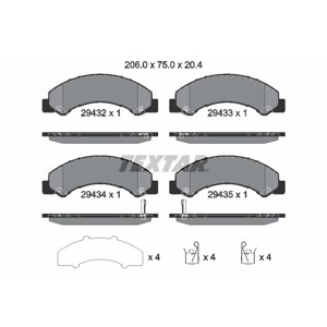 TEXTAR Sada brzdových platničiek kotúčovej brzdy 2943201