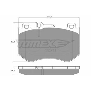 TOMEX Sada brzdových platničiek kotúčovej brzdy TX 18-51