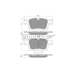 TOMEX Sada brzdových platničiek kotúčovej brzdy TX 18-84