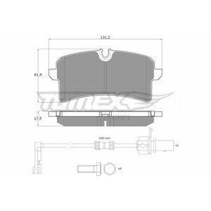 TOMEX Sada brzdových platničiek kotúčovej brzdy TX 18-88