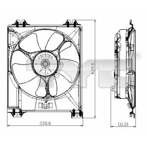 TYC Ventilátor chladenia motora 8090016