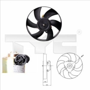 TYC Ventilátor chladenia motora 8310005