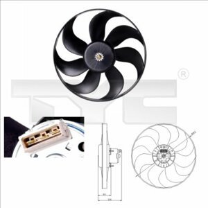 TYC Ventilátor chladenia motora 8370010