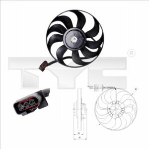 TYC Ventilátor chladenia motora 8370022