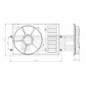 TYC Držiak ventilátora chladiča 83700351