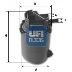 UFI Palivový filter 2406101