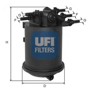 UFI Palivový filter 2408600