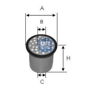 UFI Palivový filter 2438800