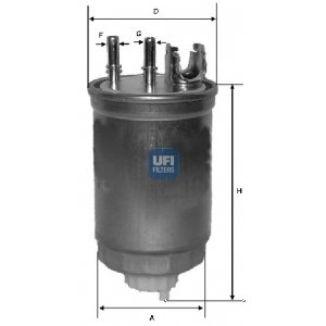 UFI Palivový filter 2441200