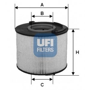 UFI Palivový filter 2601500
