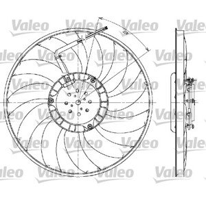 VALEO Ventilátor chladenia motora 698610