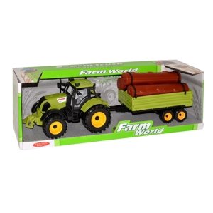 Traktor s vlečkou 45 cm - zelená