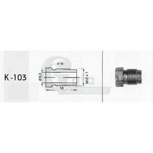 Koncovka brzdového potrubia - K103