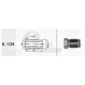 Koncovka brzdového potrubia - K104