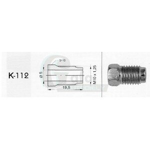 Koncovka brzdového potrubia - K112