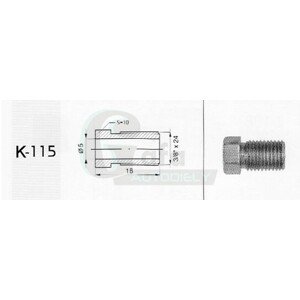 Koncovka brzdového potrubia - K115