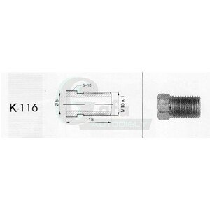 Koncovka brzdového potrubia - K116