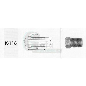 Koncovka brzdového potrubia - K118