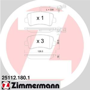 ZIMMERMANN Sada brzdových platničiek kotúčovej brzdy 251121801